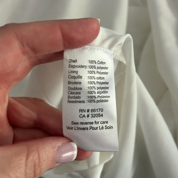 Anthropologie Vineet Bahl White Floral Cutwork Midi Dress - Size: XL - Picture 6 of 14